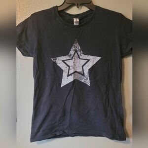 T-Shirt with Star Design Y2k Vintage Americana